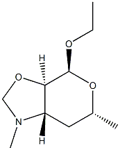 2H-Pyrano[4,3-d]oxazole,4-ethoxyhexahydro-1,6-dimethyl-,[3aR-(3aalpha,4bta,6alpha,7abta)]-(9CI) 구조식 이미지