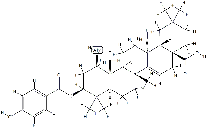 1-하이드록시마프로닉3-p-하이드록시벤조에이트 구조식 이미지