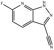 1H-Pyrazolo[3,4-b]pyridine-3-carbonitrile,6-fluoro-(9CI) Structure