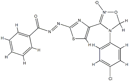 (NE)-N-[[4-[4-(4-chlorophenyl)-2-oxido-1-oxa-4-aza-2-azoniacyclopent-2 -en-3-yl]-1,3-thiazol-2-yl]imino]benzamide 구조식 이미지