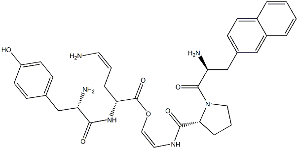 티로실-사이클로(오르니틸-(2-나프틸)알라닐-프롤릴-글리실-) 구조식 이미지
