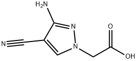 1H-Pyrazole-1-aceticacid,3-amino-4-cyano-(9CI) 구조식 이미지