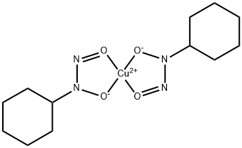 bis(N-hydroxy-N-nitrosocyclohexylaminato-O,O')copper  Structure