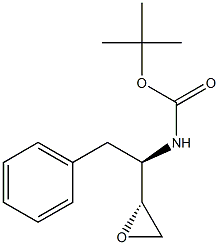 Carbamic acid, N-[(1R)-1-(2R)-2-oxiranyl-2-phenylethyl]-, 1,1-dimethylethyl ester
 Structure