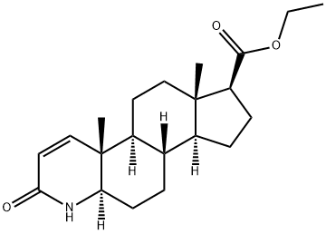 Ethyl 3-Oxo-4-aza-5α-androst-1-ene-17β-carboxylate 구조식 이미지