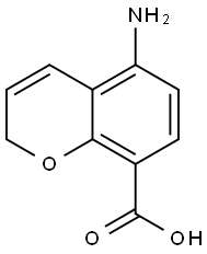 2H-1-Benzopyran-8-carboxylicacid,5-amino-(9CI) 구조식 이미지