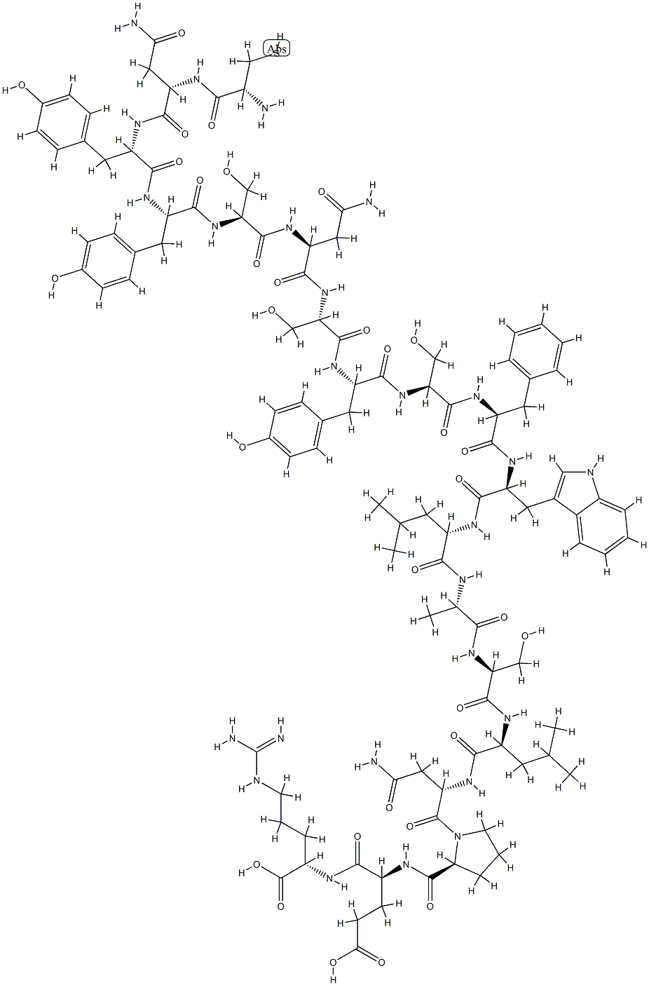 콜라겐IV형알파3사슬(185-203) 구조식 이미지