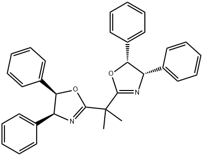 (4S,4'S,5R,5'R)-2,2'-(1-Methylethylidene)bis[4,5-dihydro-4,5-diphenyl-Oxazole 구조식 이미지