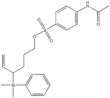 4'-디메틸페닐실릴-1'-헥센-6'-일4-(아세틸아미노)벤젠설포네이트 구조식 이미지
