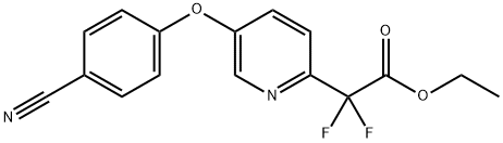 Ethyl 2-(5-(4-cyanophenoxy)pyridin-2-yl)-2,2-difluoroacetate Structure