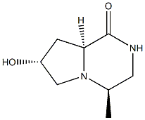 Pyrrolo[1,2-a]pyrazin-1(2H)-one, hexahydro-7-hydroxy-4-methyl-, [4R-(4-alpha-,7-ba-,8a-ba-)]- (9CI) Structure