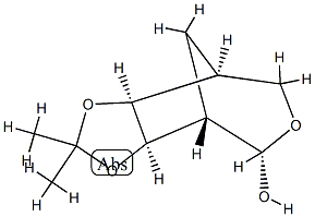4,8-Methano-1,3-dioxolo[4,5-d]oxepin-5-ol,hexahydro-2,2-dimethyl-,[3aR-(3a-alpha-,4-bta-,5-alpha-,8-bta-,8a-alpha-)]-(9CI) 구조식 이미지