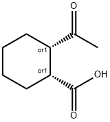 Cyclohexanecarboxylic acid, 2-acetyl-, (1R,2S)-rel- (9CI) Structure