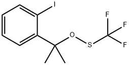 3,3-Dimethyl-1-(trifluoromethylthio)-1,2-benziodoxole, 95% 구조식 이미지
