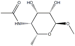 Talopyranoside, methyl 4-acetamido-4,6-dideoxy-, alpha-D- Structure