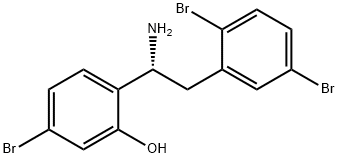 (R)-2-(1-amino-2-(2,5-dibromophenyl)ethyl)-5-bromopheno 구조식 이미지