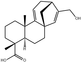 ent-17-Hydroxykaura-9(11),15-dien-19-oic acid 구조식 이미지