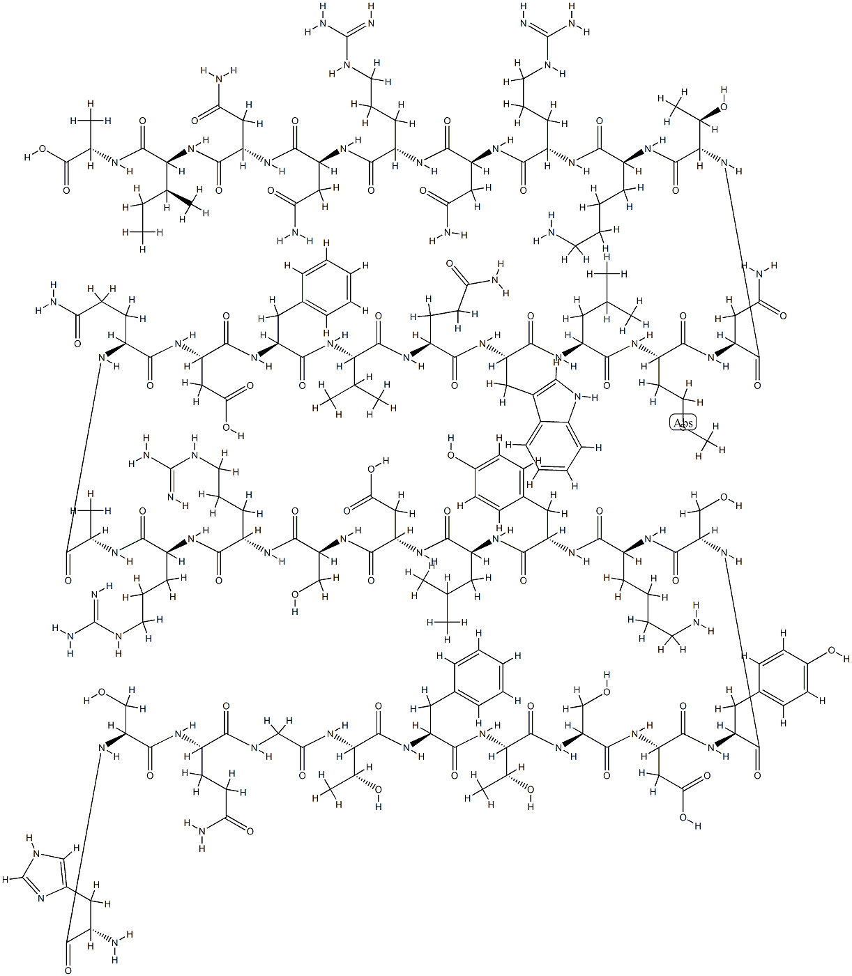 GLUCAGON-37 (HUMAN, MOUSE, RAT) Structure