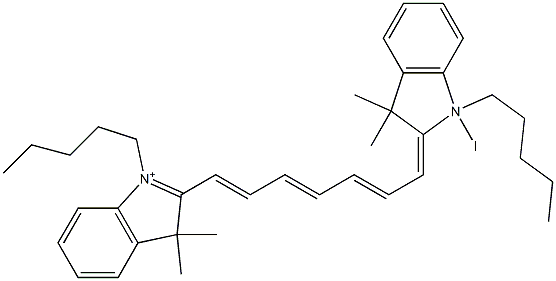 디펜틸-3,3,3',3'-테트라메틸인도카르보시아닌 구조식 이미지