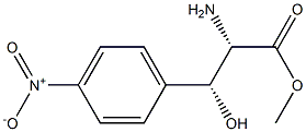 methyl threo-beta-hydroxy-4-nitro-3-phenyl-DL-alaninate 구조식 이미지