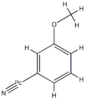 3-Methoxybenzonitrile-cyano-13C Structure