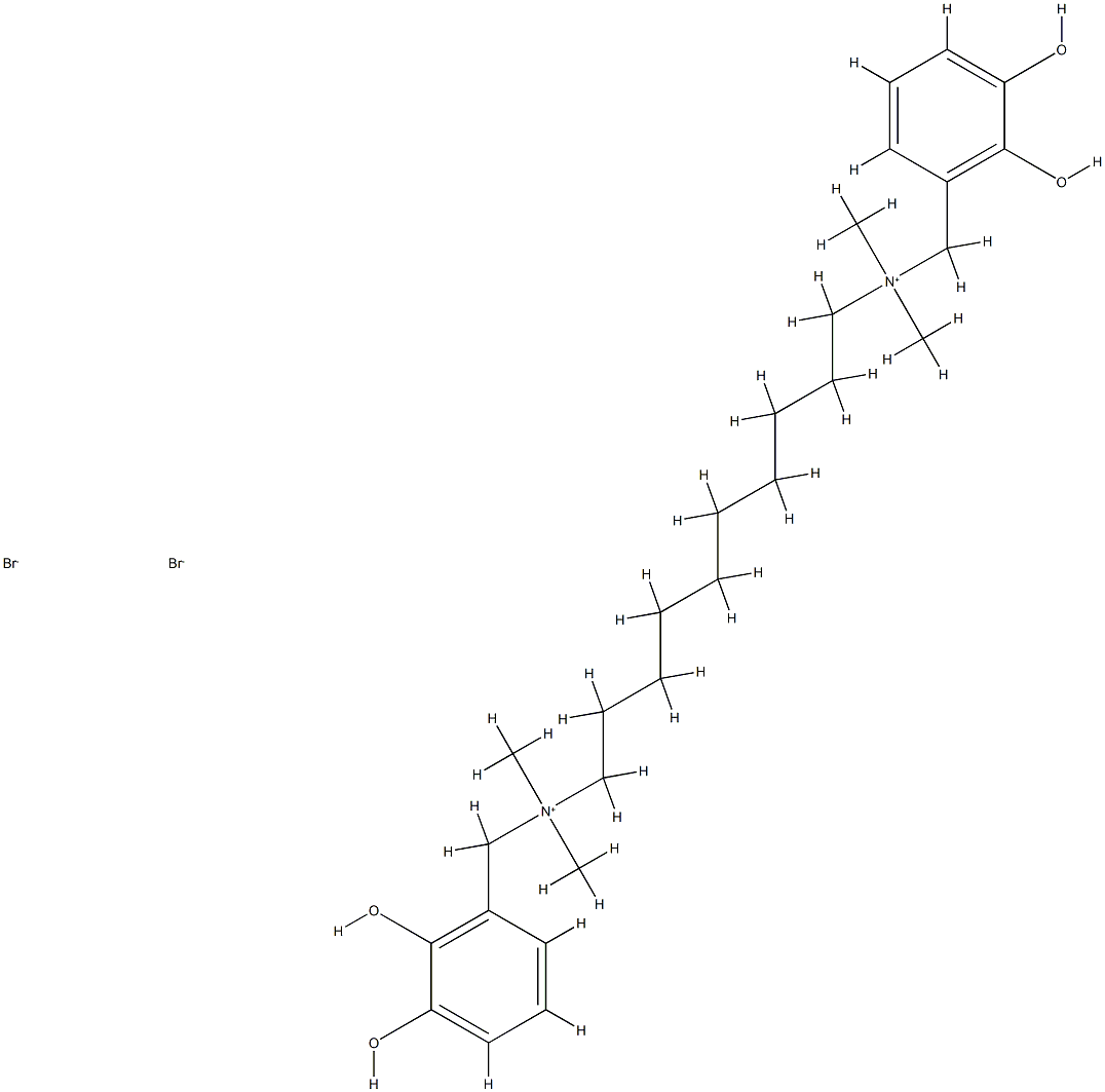 N,N'-(2,3-dihydroxy-benzyl)-N,N,N',N'-tetramethyl-1,10-decanediamine Structure