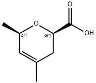 2H-Pyran-2-carboxylicacid,3,6-dihydro-4,6-dimethyl-,(2R,6R)-rel-(9CI) Structure