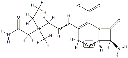 {(E)-3-[(6R,7R)-7-AMINO-2-CARBOXYLATO-8-OXO-5-THIA-1-AZABICYCLO[4.2.0]OCT-2-EN-3- 구조식 이미지