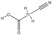 2-Cyano[2-14C]acetic acid Structure