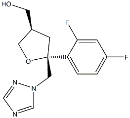 D-threo-Pentitol, 2,5-anhydro-1,3,4-trideoxy-2-C-(2,4-difluorophenyl)-4-(hydroxyMethyl)-1-(1H-1,2,4-triazol-1-yl)- 구조식 이미지
