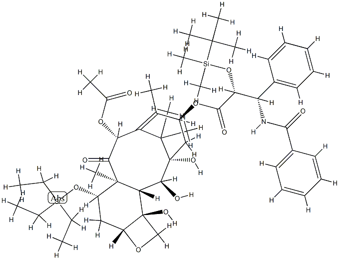 2'-O-tert-Butyl(diMethyl)silyl-7-O-triethylsilyl-2-debenzoyl-4-desacetyl Paclitaxel Structure