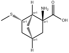 Bicyclo[2.2.1]heptane-2-carboxylic acid, 2-amino-6-(methylthio)-, (2-endo,6-exo)- (9CI) Structure