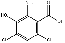 2-amino-4,6-dichloro-3-hydroxybenzoic acid(WX191676) 구조식 이미지