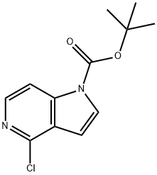 1H-?Pyrrolo[3,?2-?c]?pyridine-?1-?carboxylic acid, 4-?chloro-?, 1,?1-?dimethylethyl ester Structure