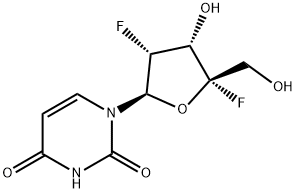 1-((2R,3R,4S,5S)-3,5-difluoro-4-hydroxy-5-(hydroxymethyl)tetrahydrofuran-2-yl)pyrimidine-2,4(1H,3H)-dione(WXC04730) Structure