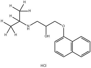(±)-1-Isopropyl-d7-amino-3-(1-naphthyloxy)-2-propanol hydrochloride Structure