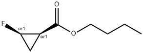 시클로프로판카르복실산,2-플루오로-,부틸에스테르,(1R,2R)-rel-(9CI) 구조식 이미지