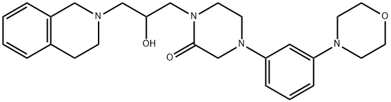 1-(3-(3,4-dihydroisoquinolin-2(1H)-yl)-2-hydroxypropyl)-4-(3-morpholinophenyl)piperazin-2-one Structure