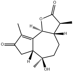 (3S)-3aβ,4,5,6,6aβ,9bα-Hexahydro-3,6,9-trimethyl-6β-hydroxyazuleno[4,5-b]furan-2,8(3H,7H)-dione Structure