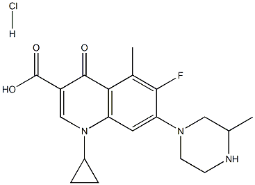 Grepafloxacin hydrochloride 구조식 이미지