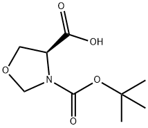 N-Boc-S-4-Oxazolidinecarboxylic acid Structure