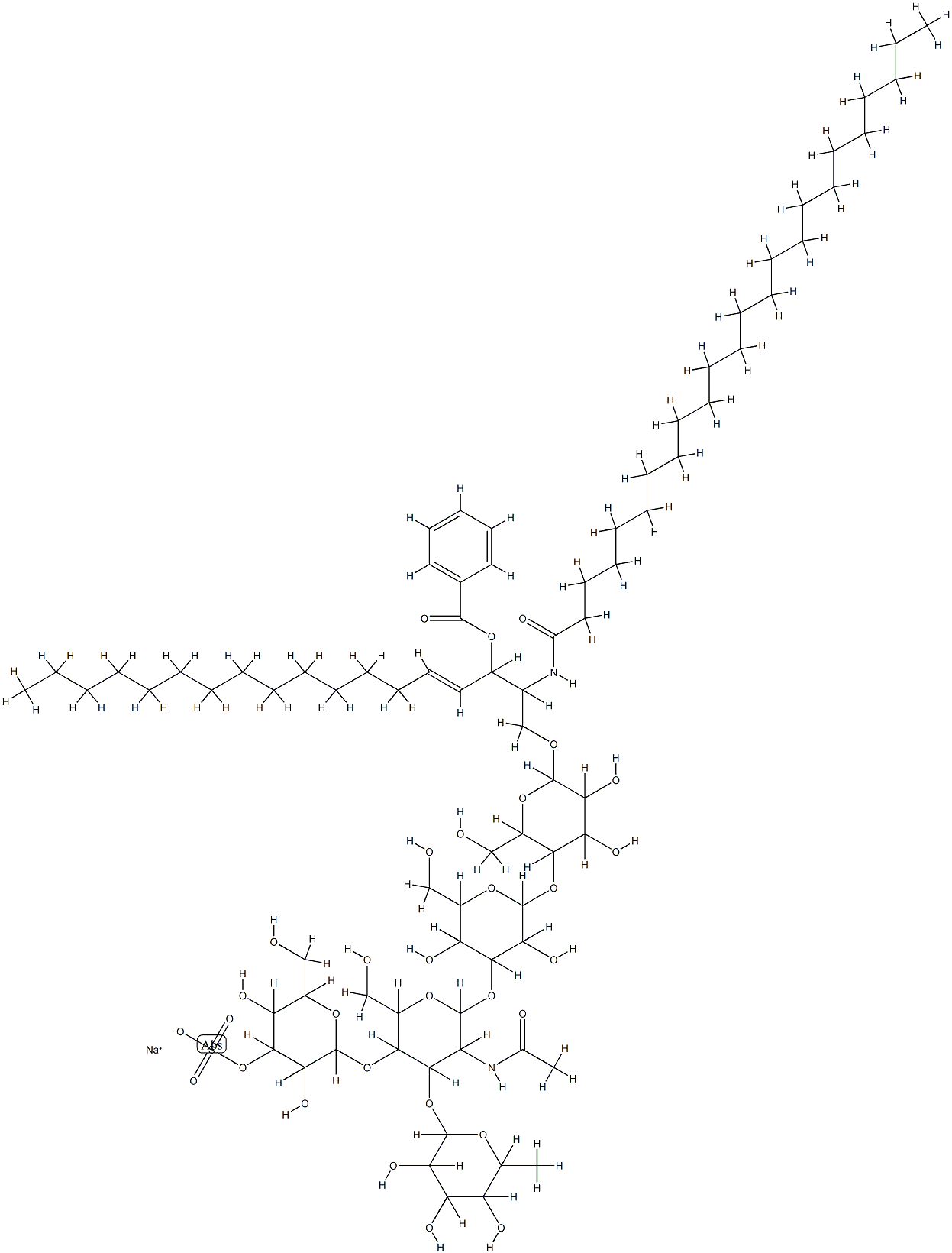 3-sulfo-Le(x) pentaosylceramide Structure