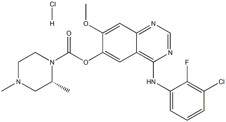 1626387-81-2 (R)-4-((3-chloro-2-fluorophenyl)amino)-7-methoxyquinazolin-6-yl 2,4-dimethylpiperazine-1-carboxylate hydrochloride salt