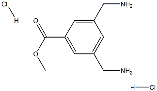 Benzoic acid, 3,5-bis(aminomethyl)methyl ester, hydrochloride (1:2) Structure
