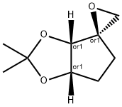 Spiro[4H-cyclopenta-1,3-dioxole-4,2-oxirane], tetrahydro-2,2-dimethyl-, (3a-alpha-,4-alpha-,6a-alpha-)- (9CI) Structure