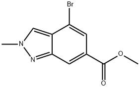 methyl 4-bromo-2-methyl-2H-indazole-6-carboxylate（WS202583） Structure