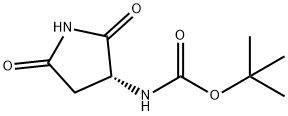 (R)-tert-부틸2,5-디옥소피롤리딘-3-일카르바메이트 구조식 이미지
