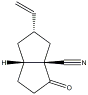 3a(1H)-Pentalenecarbonitrile,2-ethenylhexahydro-4-oxo-,(2-alpha-,3a-bta-,6a-bta-)-(9CI) 구조식 이미지