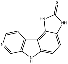 Pyrido[4,3:4,5]pyrrolo[3,2-e]benzimidazole-2(1H)-thione,  3,6-dihydro- Structure