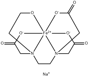 sodium [N-[2-[bis(carboxymethyl)amino]ethyl]-N-(2-hydroxyethyl)glycinato(3-)]ferrate(1-)  Structure